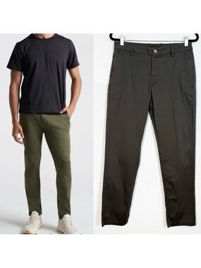 Birddogs Stretch Khakis Slim Fit Dark Grey Olive Green
